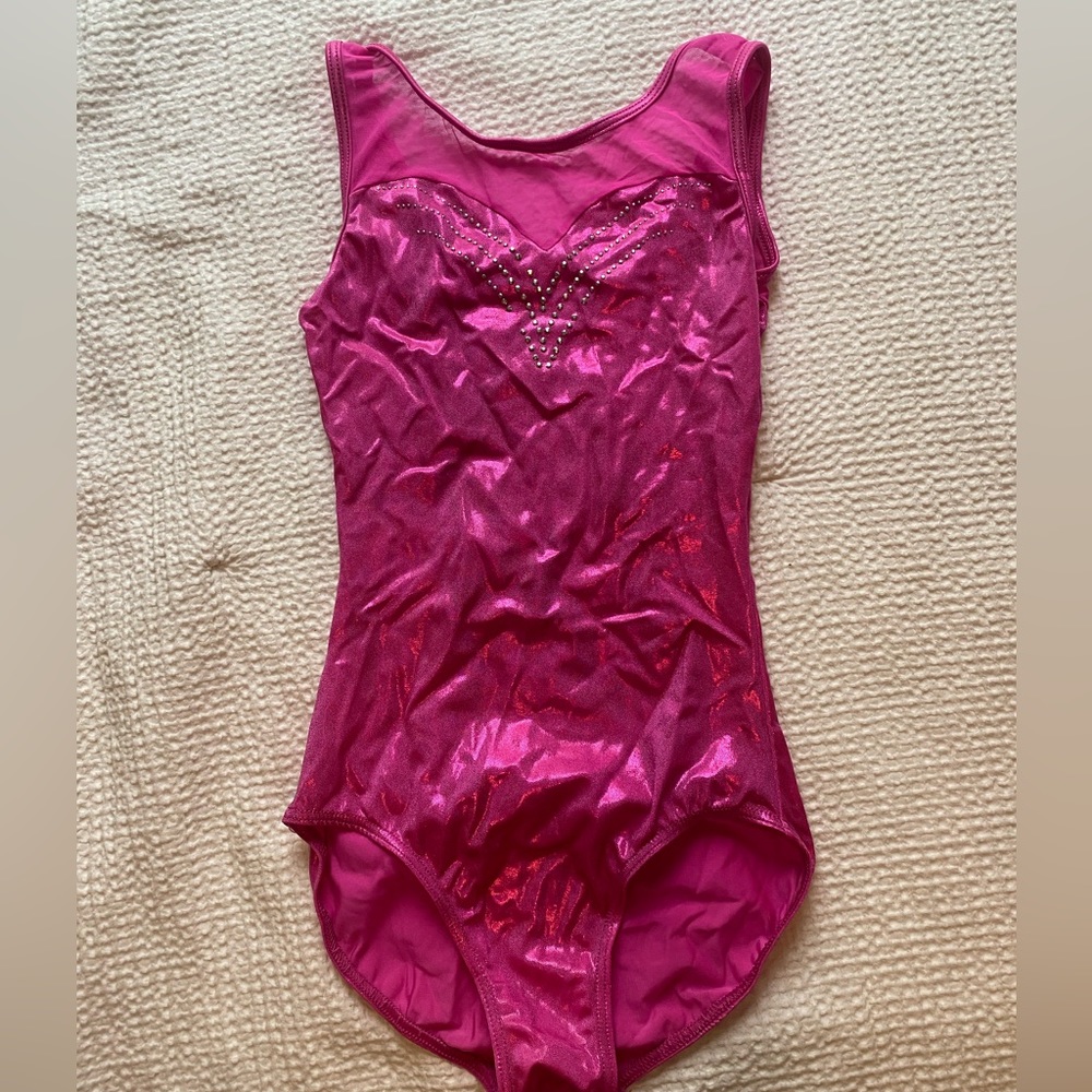 Pink gymnastics leotard!